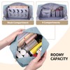 MAGEFY Small Makeup Bag for Purse Corduroy Makeup Bag for