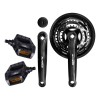 Kit Multiplicación Triple Bicicleta Acero 24/34/42 + Pedales Negro