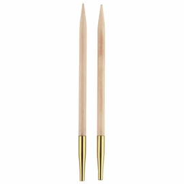 KnitPro KP35635 Basix Birch: Circular Knitting Pins: Interchangeable: Normal: 11.6cm x 4.00mm, Birchwood, Multi-Colour