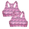 Popular Sujetador deportivo para niña, estampado y espalda cruzada, paquete
