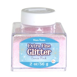 Sulyn Extra Fine Cameo Pink Glitter Stacker Jar, 2 Ounces, Non-Toxic, Stackable and Reusable Jar, Multiple Slot Openings for Easy Dispensing and Mess Reduction, Light Pink Glitter, SUL51825