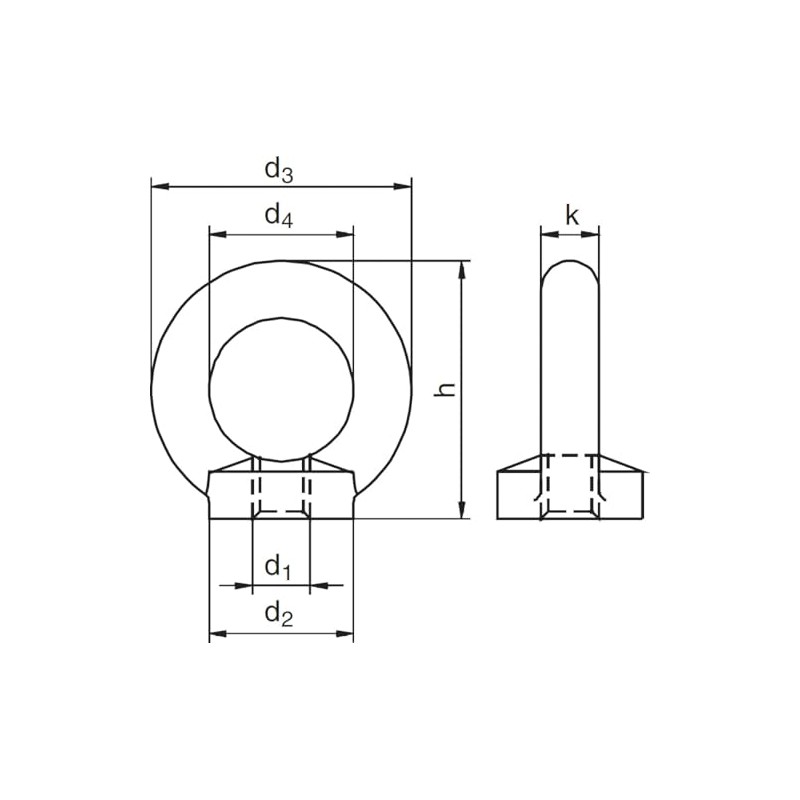 Riggatec Ring Nut DIN 582 M12 Black