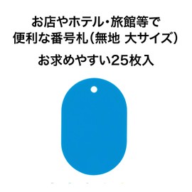 Open Industry BF-40-LBU Number Tags, Large, Sky, 25 Sheets