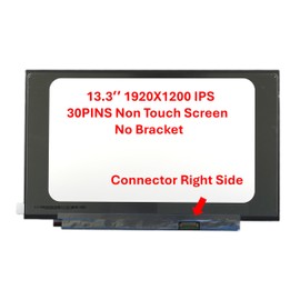 FULLCOM - visualización LCD de repuesto de 13.3 pulgadas WUXGA NV133WUM-N60 03FNDY compatible con M133NW4J R2 IPS 1920x1200 30 pines mate para aplicación portátil/visualización/visualización LCD