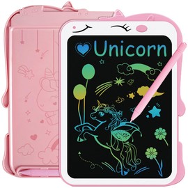 Lekwaiin LCD Writing Tablet Toys for 2 3 4 5 6 Year Old Boys Girls, 8.5inch Kids Toddler Doodle Board Educational Toys, Unicorn Toys Drawing Pad Travel Games for Kids