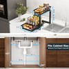 BXINREDA Under Sink Organizers and Storage, 2 Tier Slide Out