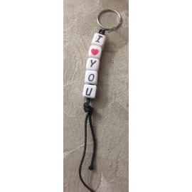 Unbranded I Love Heart You  Keychain 3” Long