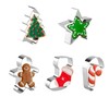 Christmas Cookie Cutter Set, 5 Pieces Stainless Steel Pastry Cutter-