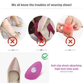Okaywork Foot Pad Pads, Forefoot Shoe Insoles, Reusable Bunion Pad Forefoot, High Heels Insoles for Women, Bunion Pads, Prevents Calluses and Reduces Pain, Antislip