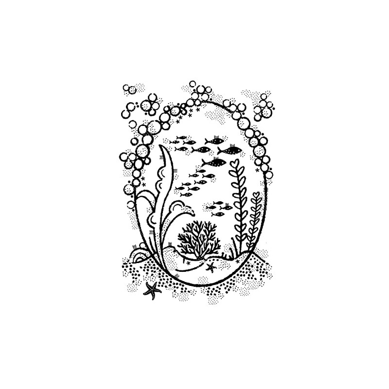 Francoise Collection - Underwater Oval Frame - Clear Stamp Set