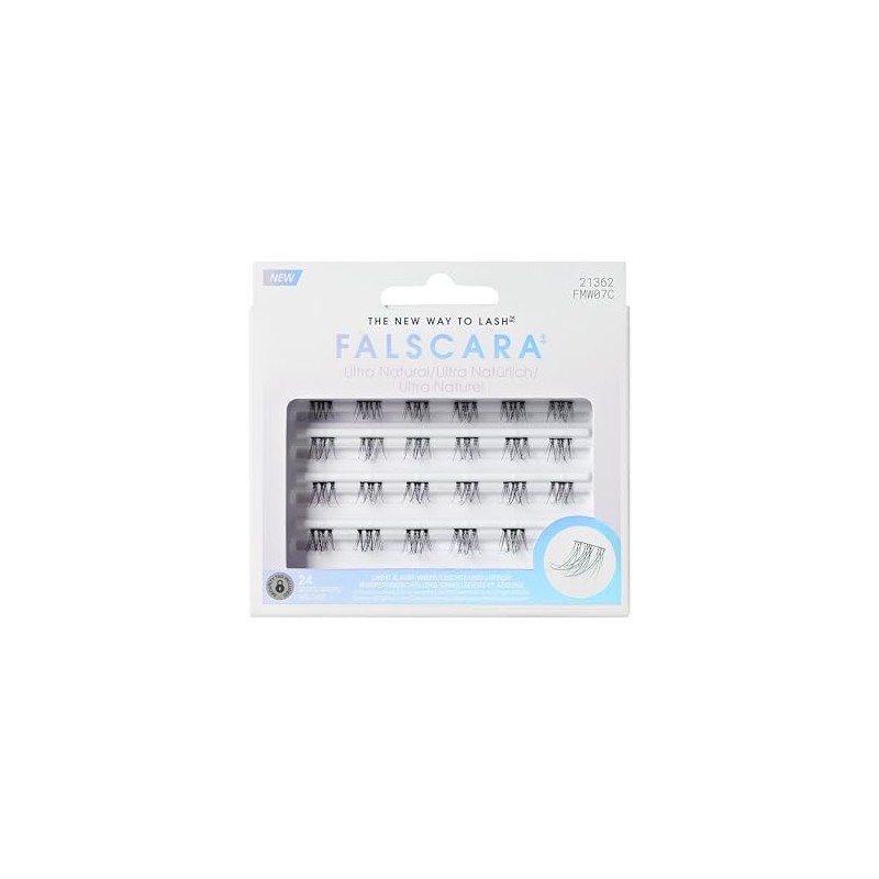 FALSCARA Ultra Natural False Eyelashes, Eyelash Extension Set, Lightweight &