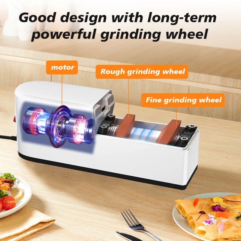 MDHAND Kitchen Electric Knife Sharpener Professional Knives Sharpening Stone Grinder