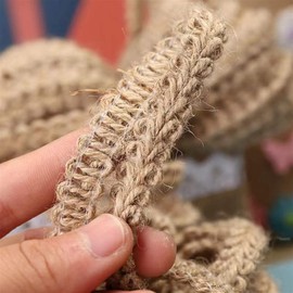 Bclla Zkenshan-Natural Jute Twine 10M/Roll Natural Jute Twine Hemp Rope Lace Trim DIY Handmade Macrame String Home Decorative, Natural Jute Fiber (Color : Natural)