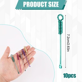 10pcs Mini Spoons, Mini Alloy Spoon Tiny Shovel Spoon Portable Scoop Pendant Tiny Measuring Spoons for Salts Filling Spice DIY Crafts