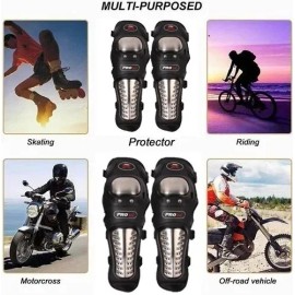 Par De Rodilleras Y Coderas Motociclista Proteccin Metalica                                                                                           