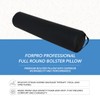 ForPro Full Round Bolster Pillow, Black, Oil and Stain-Resistant, for