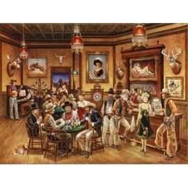 ART.COM Stretched Canvas Print Western Saloon by Lee Dubin, 16" x 12"