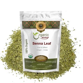 Organic Way Senna Leaf Cut & Sifted (Cassia angustifolia) - Herbal Tea | Kosher & USDA Certified | Vegan, Non-GMO & Gluten Free | Tested for Heavy Metal | 100% Raw from India (1/2LBS / 8Oz)