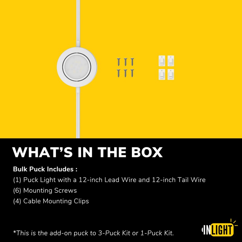 Getinlight LED Puck Lights, 2.75" Metal Housing, Wall-Dimmer Compatible, 4000K