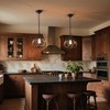 NEARLED Rustic Antler Pendant Light, Metal Globe with Resin Antlers,