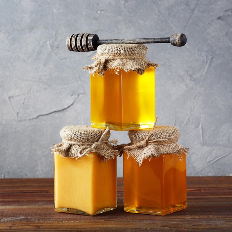 Mcupper 4 oz Small Honey Jars with Dipper, 30 Pack