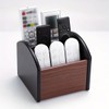 AIMALL Wooden Desk Organizer with 4 Compartments | Rotating Desk