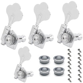 KooingTech Bass Guitar Tuner, Bass Tuner of Acoustic Guitar Parts, Bass Tuning Pegs Kit, Tuning Keys String Pegs for Guitar, Head Tuning Knob, Guitar Bass Tuners 4 Right for Jazz (4 pcs for right row)