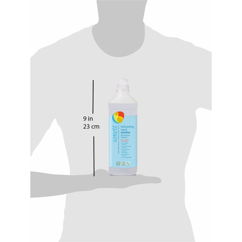 Sonett Organic Dishwashing Liquid, All Purpose Cleaner Sensitive Skin For