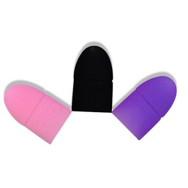 10Pcs/Set Reusable Silicone Nail Soakers UV Gel Nail Polish Remover Wrap Caps Nail Art Kits (Pink)