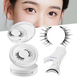 EZGHAR Enjuvie Magnetic Eyelashes, Magnetic Eyelashes with Applicator, 2024 New Magnetic Lashes with Applicator, Reusable Glueless Double Sided Magnetic Eyelashes Natural Look (EM10)