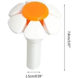 Round Cubic Cat Fountain Replacement Flower Nozzle Head for Dogs Stainless Steel Top Water Dispenser Yellow Orange pet Water Fountain Flower top Replacement Yellow Pond Pump Nozzles