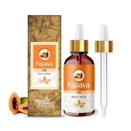 Crysalis Papaya 100% Pure & Natural Undiluted Cold-Pressed Carica Papaya Carrier Oil Organic Standard with Dropper for Skin & Hair Care Nourishes Skin & Removes Dark Spots, Promotes Healthy Hair-50ml