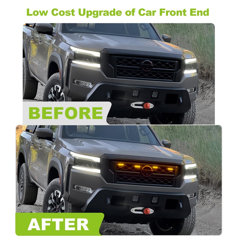 Luces de parrilla para Nissan Frontier 2022 2023 2024 luces
