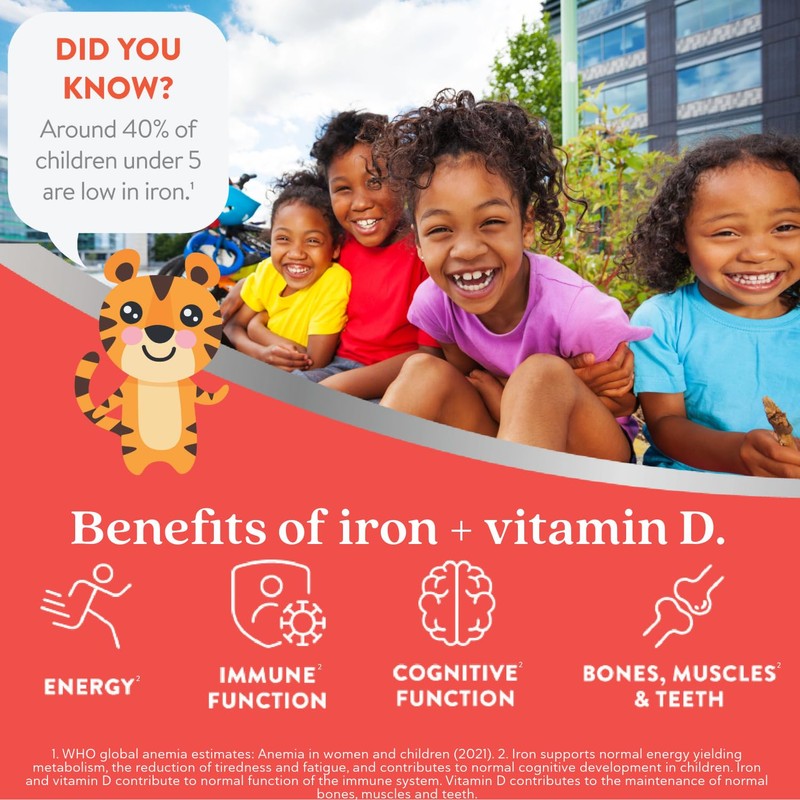 Active Iron Kids Chews, with Iron & Vitamin D, Blackcurrant