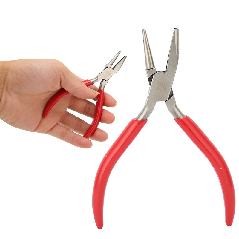 Jewelry Plier Slotted High Carbon Steel Rubber Handle Wire Bending
