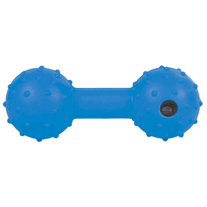 Trixie Natural Rubber Dumbbell with Bell for Dog, 12 cm