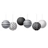 Teacher Created Resources Black & White 8" Hanging Paper Lanterns