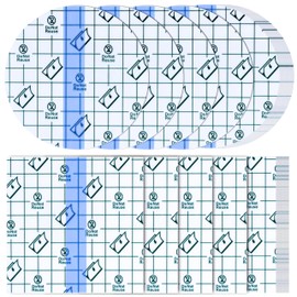 50Pcs Waterproof Adhesive Bandages, 4" x 4" Transparent Tattoo Cover Up Tape Tattoo Aftercare Bandage, Protective Waterproof Film Bandage for Wound Dressing, Swimming, Shower (Round, Square)