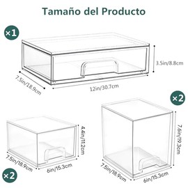 Luce un maquillaje siempre ordenado gracias a Carenqueen: Descubre este Sistema de Cajones Organizadores de Acrílico Transparente diseñado para maximizar el espacio,