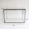 Glass Plants Terrarium with Lid,Rectangle Black Pot Box for Indoor