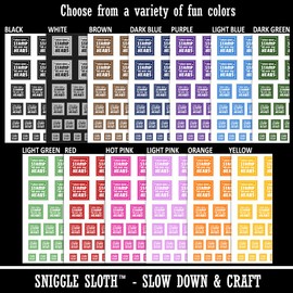 Place Your Stamp All Over My Heart Love Valentine's Day Temporary Tattoo Water Resistant Fake Body Art Set Collection - Light Pink (One Sheet)