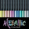 Faber-Castell Faber-Castell Black Edition Metallic-Buntstifte: 12 Stück, schwarzes Holz und