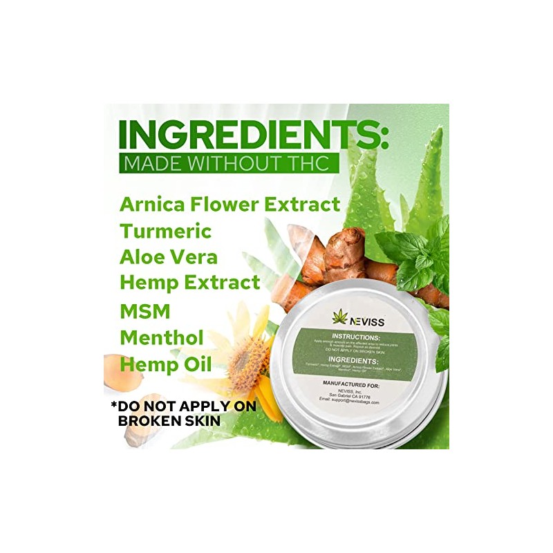 NEVISS (2 Pack) Organic Hémp Balm 10000 MG - 2