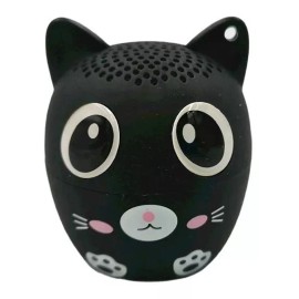Maíz Mini Bocina Animalito Speaker Bluetooth 6 Modelos Bc-146 Color Gato Negro