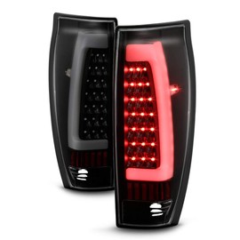 ACANII - For Black Smoke 2002-2006 Chevy Avalanche 1500 2500 LED Tube Tail Lights Brake Lamps Driver & Passenger Side