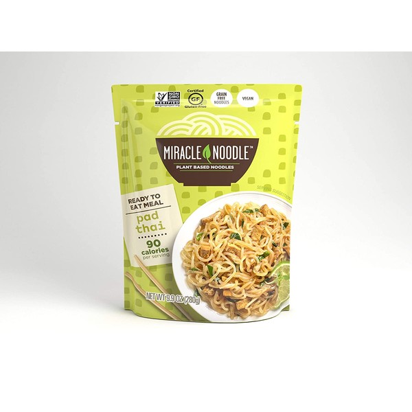 Miracle Noodle Ready to Eat Pad Thai Meal, Shirataki Noodles, Pasta Alternative, Gluten Free, Paleo Friendly, 9.9 oz, Pack of 6