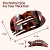 4 PCS Flat Hair Claw Clips for Women - Tortoise