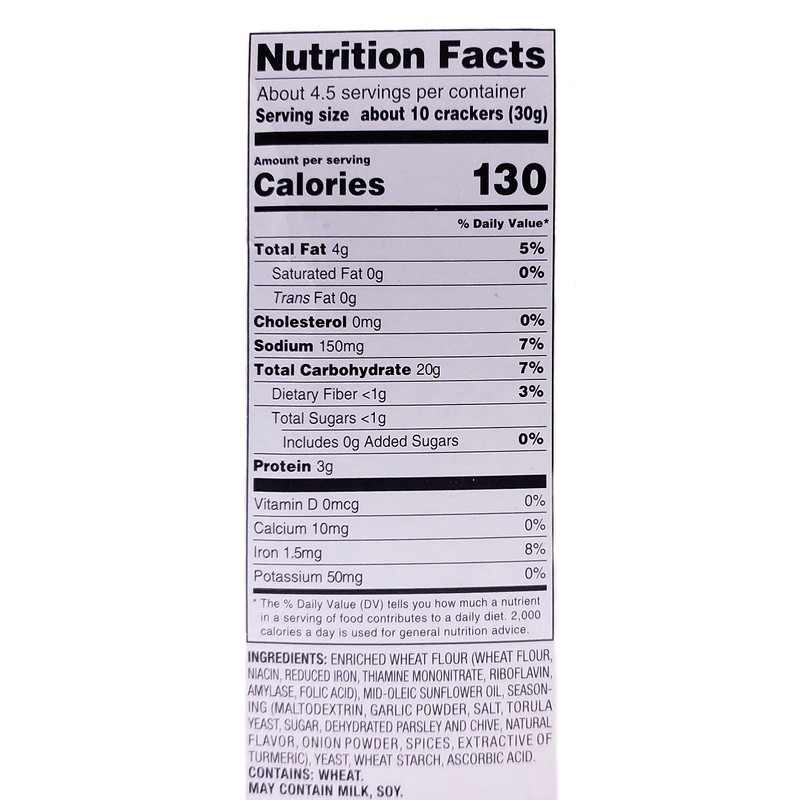 Savoritz PITA Crackers Sea Salt and Garlic & Chive 5oz