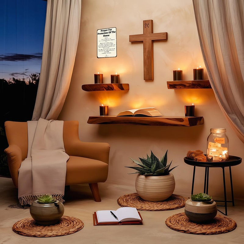 Funnysign Chirstian Gifts Prayer for Protection of The Home Religious