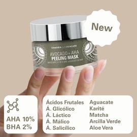 XAMANIA Peeling Mask Aguacate + AHA. Mascarilla Facial en 5 Minutos.